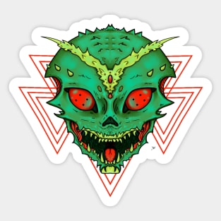 Insectoid Alien Geometry Sticker